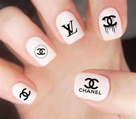 ongles style chanel|chanel nail stickers.